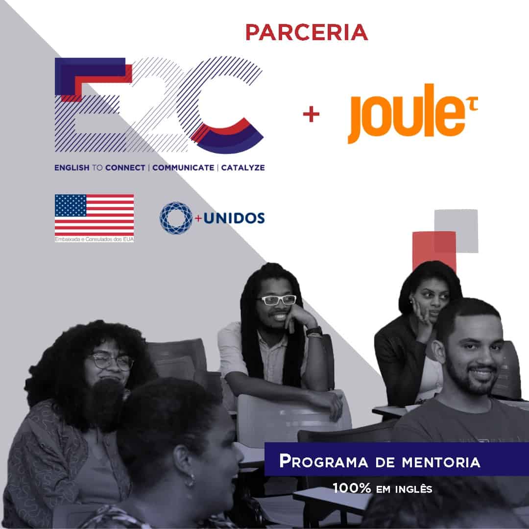 Parceria do Grupo +Unidos com Instituto Joule oferece programa de mentorias em inglês para jovens participantes do projeto E2C