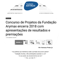 Vencedor do concurso de projetos Arymax 2018
